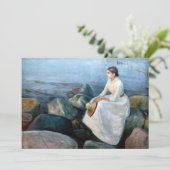 Edvard Munch - Summer Night, Inger on the Beach Bedankkaart (Staand voorkant)