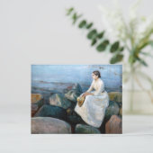 Edvard Munch - Summer Night, Inger on the Beach Briefkaart (Staand voorkant)