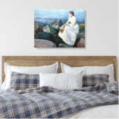 Edvard Munch - Summer Night, Inger on the Beach Canvas Afdruk (Insitu (Slaapkamer))