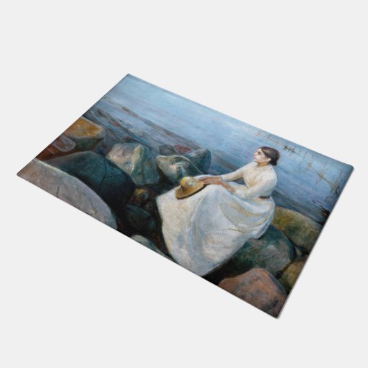Edvard Munch - Summer Night, Inger on the Beach Deurmat (Schuin)