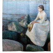 Edvard Munch - Summer Night, Inger on the Beach Douchegordijn (Voorkant)