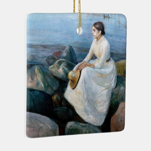 Edvard Munch - Summer Night, Inger on the Beach Keramisch Ornament (Rechts)