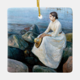 Edvard Munch - Summer Night, Inger on the Beach Keramisch Ornament