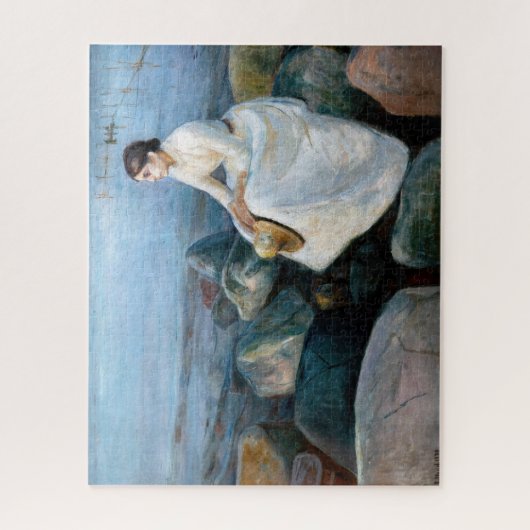 Edvard Munch - Summer Night, Inger on the Beach Legpuzzel (Verticaal)