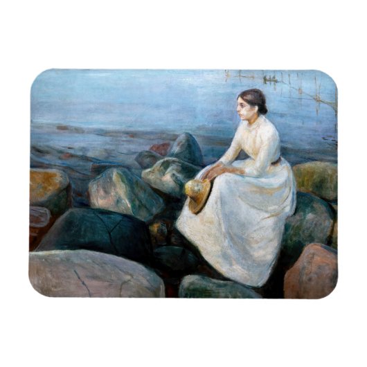 Edvard Munch - Summer Night, Inger on the Beach Magneet (Horizontaal)