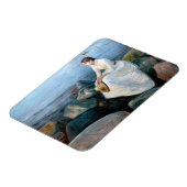 Edvard Munch - Summer Night, Inger on the Beach Magneet (Linkerzijde)