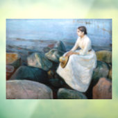 Edvard Munch - Summer Night, Inger on the Beach Raamsticker (Vel 3)