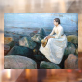 Edvard Munch - Summer Night, Inger on the Beach Raamsticker (Vel 2)