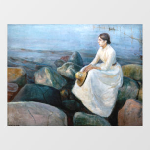 Edvard Munch - Summer Night, Inger on the Beach Raamsticker