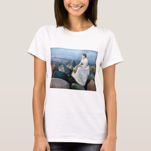 Edvard Munch - Summer Night, Inger on the Beach T-shirt (Voorkant)