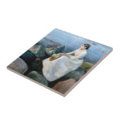 Edvard Munch - Summer Night, Inger on the Beach Tegeltje (Zijkant)