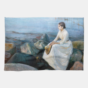 Edvard Munch - Summer Night, Inger on the Beach Theedoek