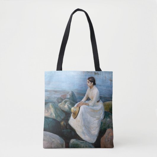 Edvard Munch - Summer Night, Inger on the Beach Tote Bag (Voorkant)
