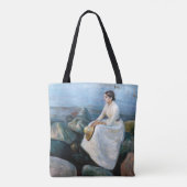 Edvard Munch - Summer Night, Inger on the Beach Tote Bag (Achterkant)
