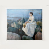 Edvard Munch - Summer Night, Inger on the Beach Wandkleed (Voorkant (horizontaal))