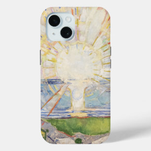 Edvard Munch Sunrise Art Nouveau Expressionisme iPhone 15 Case