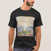 Edvard Munch Sunrise Art Nouveau Expressionisme T-shirt (Voorkant)