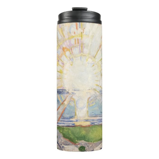 Edvard Munch Sunrise Art Nouveau Expressionisme Thermosbeker (Voorkant)