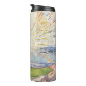 Edvard Munch Sunrise Art Nouveau Expressionisme Thermosbeker (Geroteerd rechts)
