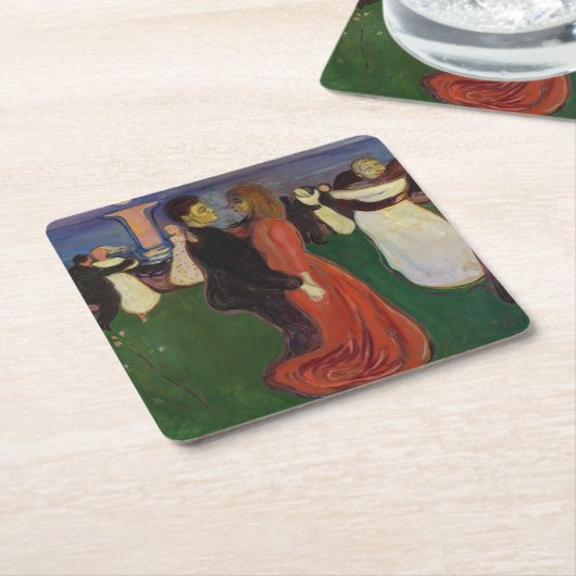 Edvard Munch - The Dance of Life Kartonnen Onderzetters (Schuin)