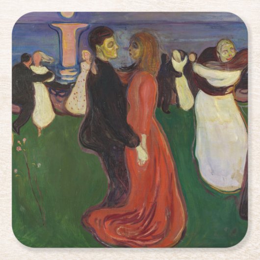 Edvard Munch - The Dance of Life Kartonnen Onderzetters (Voorkant)