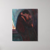 Edvard Munch - The Kiss Canvas Afdruk (Voorkant)