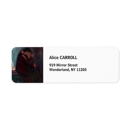 Edvard Munch - The Kiss Etiket (Voorkant)