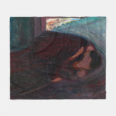 Edvard Munch - The Kiss Fleece Deken (Voorkant (Horizontaal))