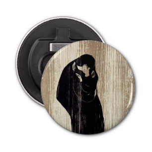Edvard Munch - The Kiss IV Button Flesopener
