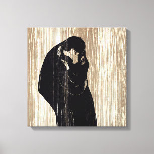 Edvard Munch - The Kiss IV Canvas Afdruk