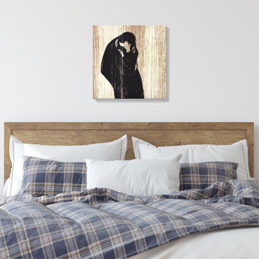 Edvard Munch - The Kiss IV Canvas Afdruk (Insitu (Slaapkamer))