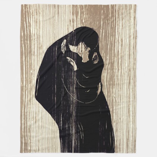 Edvard Munch - The Kiss IV Fleece Deken (Voorkant)