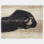 Edvard Munch - The Kiss IV Fleece Deken (Voorkant (Horizontaal))