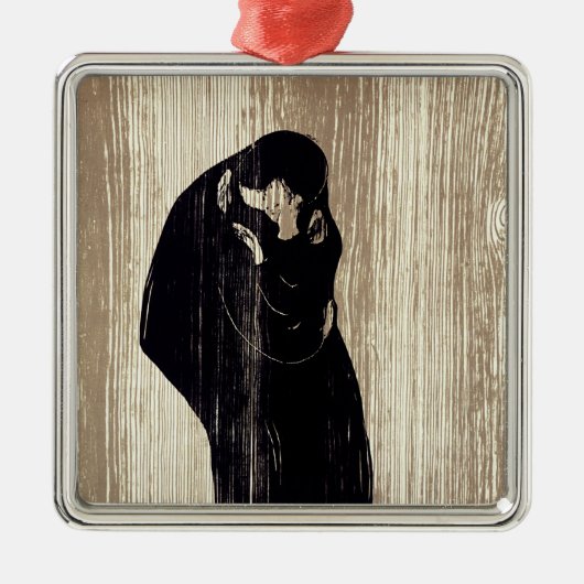 Edvard Munch - The Kiss IV Metalen Ornament (Voorkant)