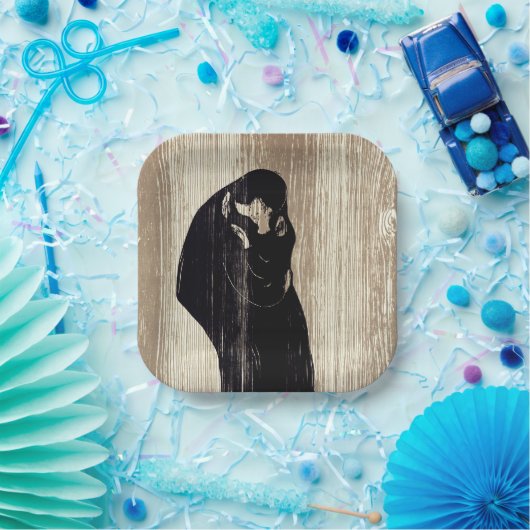 Edvard Munch - The Kiss IV Papieren Bordje (Feest)