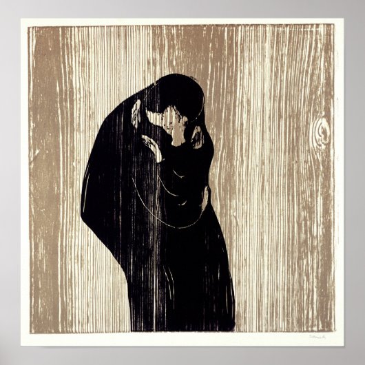 Edvard Munch - The Kiss IV Poster (Voorkant)