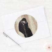 Edvard Munch - The Kiss IV Ronde Sticker (Envelop)