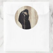 Edvard Munch - The Kiss IV Ronde Sticker (Tas)