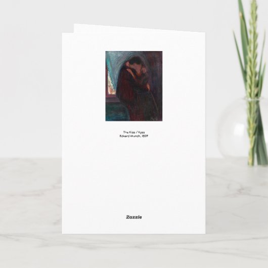 Edvard Munch - The Kiss Kaart (Achterkant)