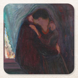 Edvard Munch - The Kiss Kartonnen Onderzetters