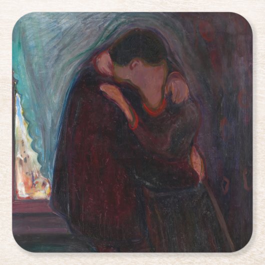 Edvard Munch - The Kiss Kartonnen Onderzetters (Voorkant)