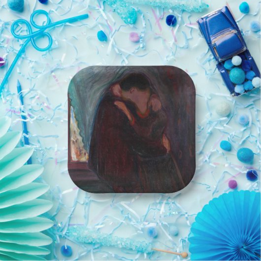 Edvard Munch - The Kiss Papieren Bordje (Feest)