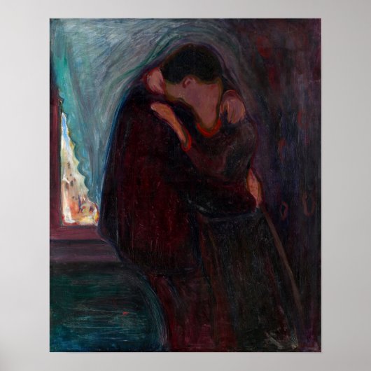 Edvard Munch - The Kiss Poster (Voorkant)