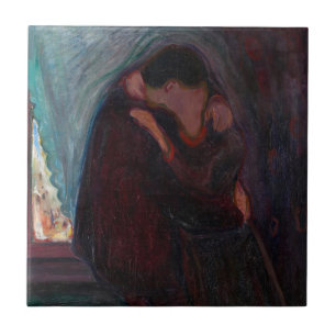 Edvard Munch - The Kiss Tegeltje