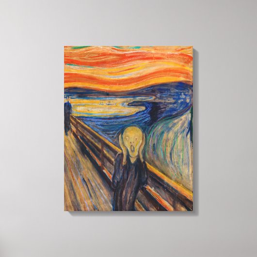 Edvard Munch - The Scream 1893 Canvas Afdruk (Voorkant)
