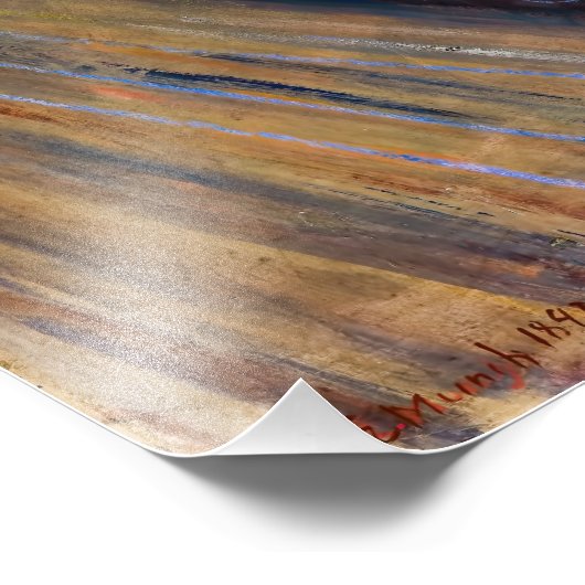 Edvard Munch - The Scream 1893 Foto Afdruk (Hoek)