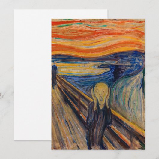 Edvard Munch - The Scream 1893 Kaart (Voorkant / Achterkant)