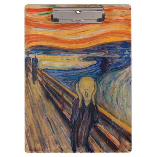 Edvard Munch - The Scream 1893 Klembord (Voorkant)