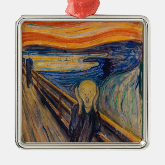 Edvard Munch - The Scream 1893 Metalen Ornament (Voorkant)