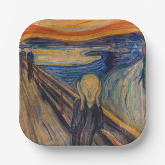 Edvard Munch - The Scream 1893 Papieren Bordje (Voorkant)
